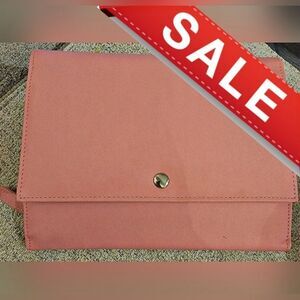 #Sabika #Trifold Pink #Travel #Jewelry #Organizer Faux #Leather #NWOT